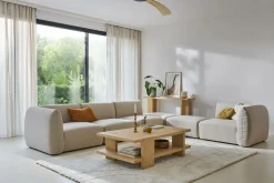 Angle droit pour canapé modulable tissu Pixel - Naturel