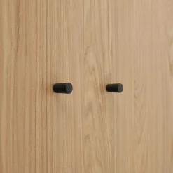 Armoire décor bois 2 portes 2 tiroirs Simon