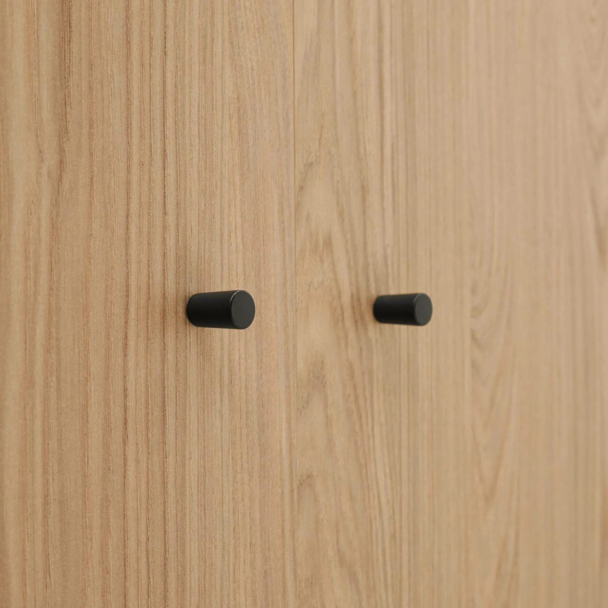 Armoire décor bois 2 portes 2 tiroirs Simon