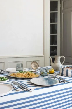 ARTIGA Lot de 4 serviettes coton Adour - Bleu