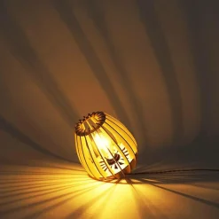 ATELIER LOUPIOTE Lampe à poser Atome - Bois brut