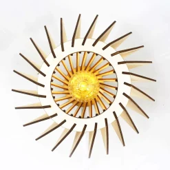 ATELIER LOUPIOTE Suspension Ambre - Bois brut