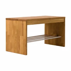 Banc à chaussures bois massif 1 place Cyriel - Chêne Massif