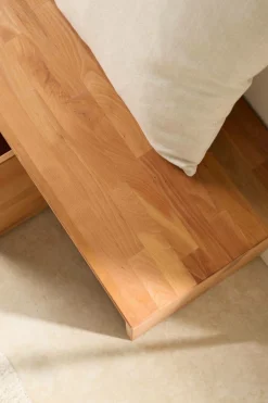 Banc à chaussures bois massif avec 2 cubes de rangement Cyriel - Hêtre Massif