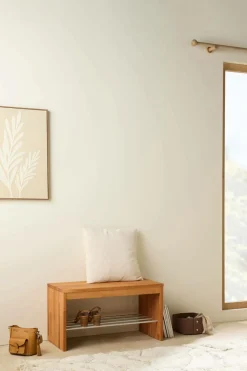 Banc à chaussures bois massif 1 place Cyriel - Hêtre Massif