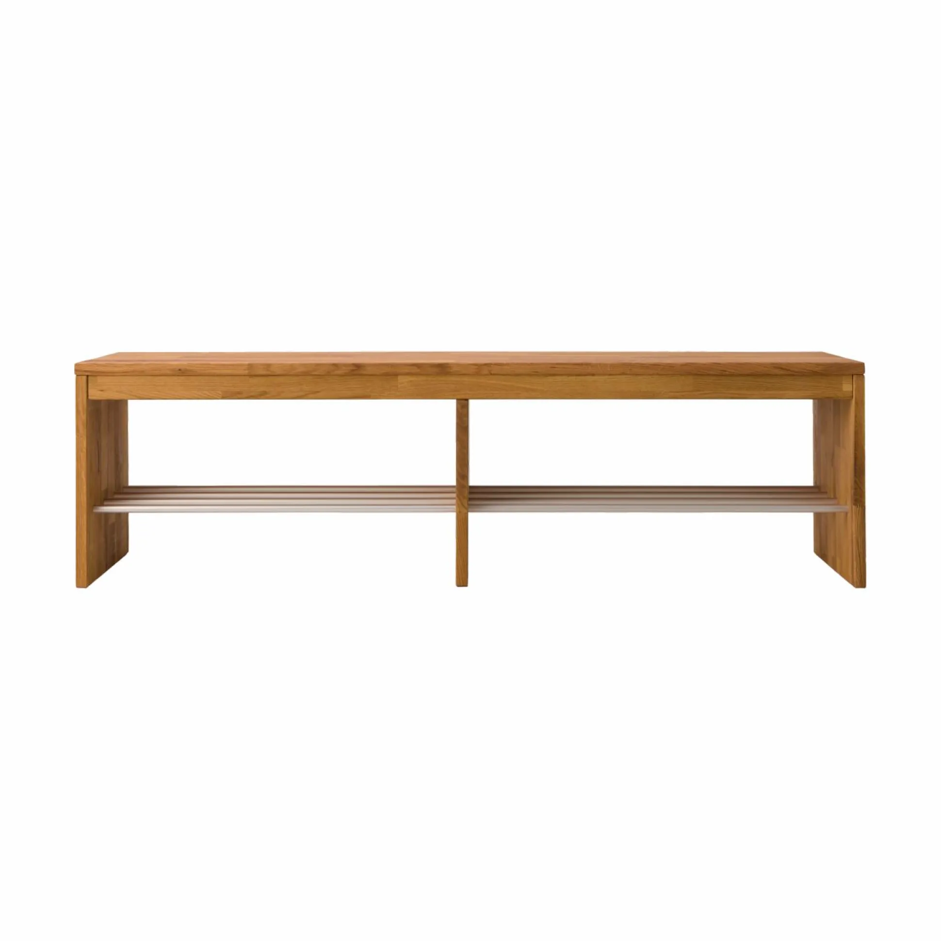 Banc à chaussures bois massif 3 places Cyriel - Chêne Massif