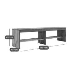 Banc à chaussures bois massif 3 places Cyriel - Hêtre Massif