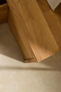 Banc à chaussures bois massif avec 2 cubes de rangement Cyriel - Chêne Massif