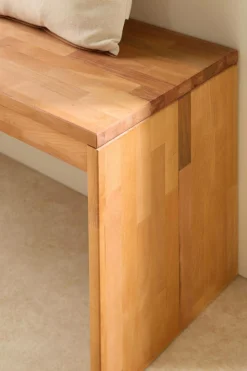 Banc bois massif 1 place Cyriel - Hêtre Massif