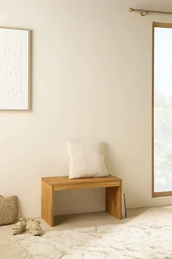 Banc bois massif 1 place Cyriel - Chêne Massif