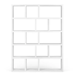 Bibliothèque 5 niveaux L150 cm Texas - Blanc