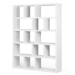 Bibliothèque 5 niveaux L150 cm Texas - Blanc
