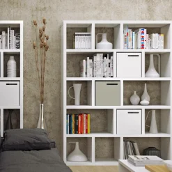 Bibliothèque 5 niveaux L150 cm Texas - Blanc