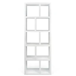 Bibliothèque 5 niveaux L70 cm Texas - Blanc