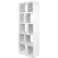 Bibliothèque 5 niveaux L70 cm Texas - Blanc