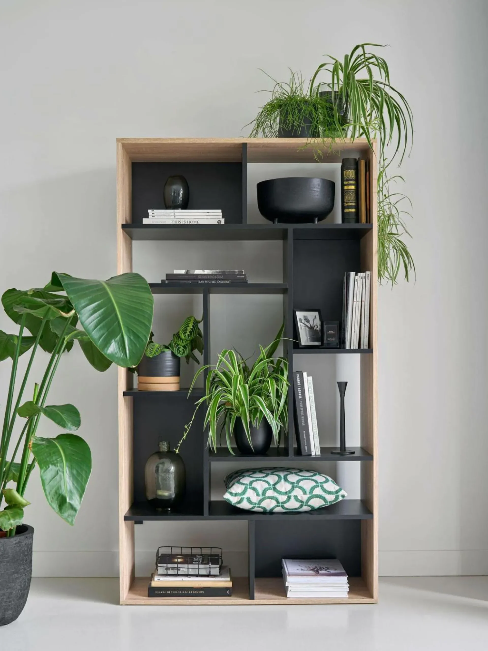 Bibliothèque Séoul - Chêne/Noir