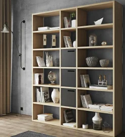 Bibliothèque Terrence 2 - Chêne - Placage bois véritable