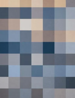 BIEDERLACK Couverture coton Cody - Bleu - 150 x 200 cm