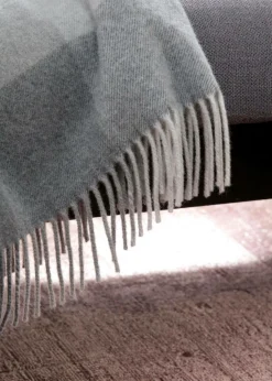 BIEDERLACK Plaid laine Bertie - Gris - 130 x 170 cm