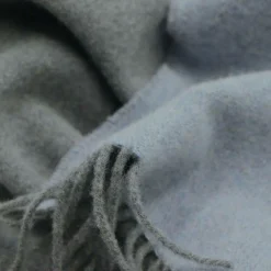 BIEDERLACK Plaid laine et cachemire Clarence - Bleu/Gris - 130 x 170 cm