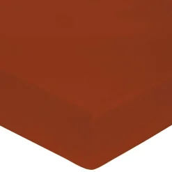 BLANC DES VOSGES Drap housse Percale Easy - Terracotta - 140 x 190 cm