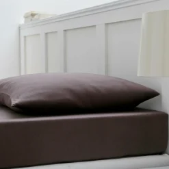 BLANC DES VOSGES Drap housse Jersey - Ebène - Ext de 140/160 à 190/220 cm