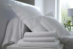 BLANC DES VOSGES Drap housse Satin - Blanc - 140 x 190 cm