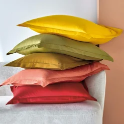 BLANC DES VOSGES Drap housse Satin - Rose Boisé - 90 x 200 cm