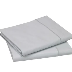 BLANC DES VOSGES Drap Percale Easy - Platine - 180 x 290 cm
