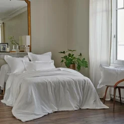 BLANC DES VOSGES Drap satin Divine - Blanc - 280 x 320 cm