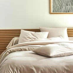 BLANC DES VOSGES Housse de couette coton bio et recyclé Ressources - Lin - 300 x 240 cm