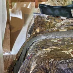 BLANC DES VOSGES Housse de couette satin de coton Jardins de Babylone - 140 x 200 cm