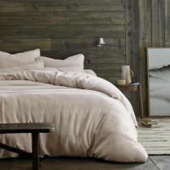 BLANC DES VOSGES Housse de couette gaze de coton Cosy - Désert - 140 x 200 cm