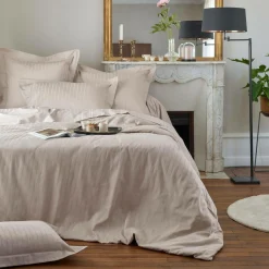 BLANC DES VOSGES Housse de couette satin Divine - Chanvre - 140 x 200 cm