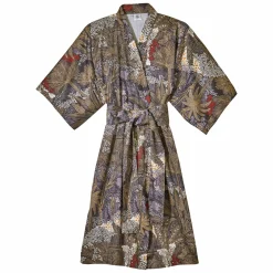 BLANC DES VOSGES Kimono satin de coton Jardins de Babylone - Taille M