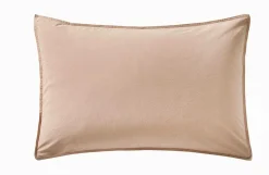 BLANC DES VOSGES Taie d'oreiller percale lavée Bohème - Nacre - Taie d'oreiller 50 x 75 cm