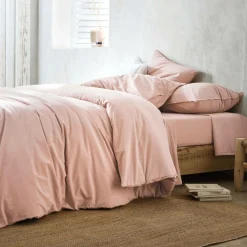 BLANC DES VOSGES Taie d'oreiller percale lavée Bohème - Nacre - Taie d'oreiller 50 x 75 cm