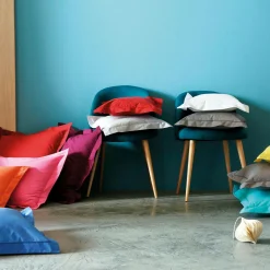 BLANC DES VOSGES Taie d'oreiller Coton - Perle - Taie d'oreiller 50 x 73 cm