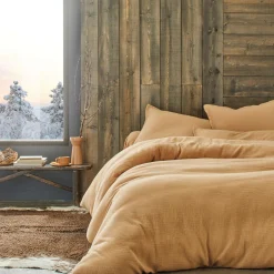 BLANC DES VOSGES Taie gaze de coton Cosy - Savane - Taie d'oreiller 65 x 65 cm