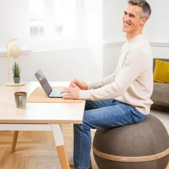 BLOON PARIS Siège ballon dynamique tissu chiné - Taupe - Taille XL