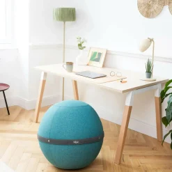 BLOON PARIS Siège ballon dynamique tissu chiné - Bleu Lagon - Taille XL