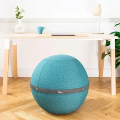 BLOON PARIS Siège ballon dynamique tissu chiné - Bleu Lagon - Taille XL