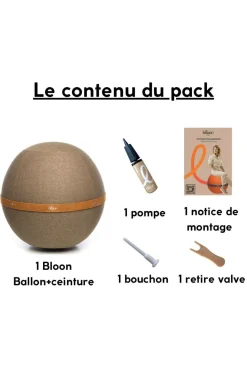 BLOON PARIS Siège ballon dynamique tissu chiné - Bleu Lagon - Taille XL