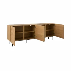 Buffet 4 portes bois pieds métal Alex