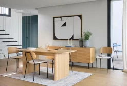 Buffet 4 portes bois pieds métal Alex