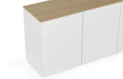 Buffet 3 portes Tilda - Chêne/Blanc