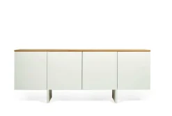 Buffet 4 portes Toby - Chêne/Blanc