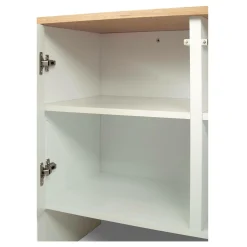 Buffet 4 portes Toby - Chêne/Blanc