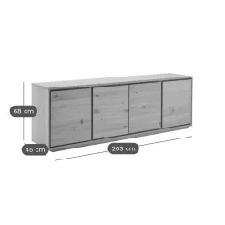 Buffet bois 4 portes Albin