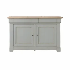 Buffet bois massif 2 portes 3 tiroirs Embellie - Gris